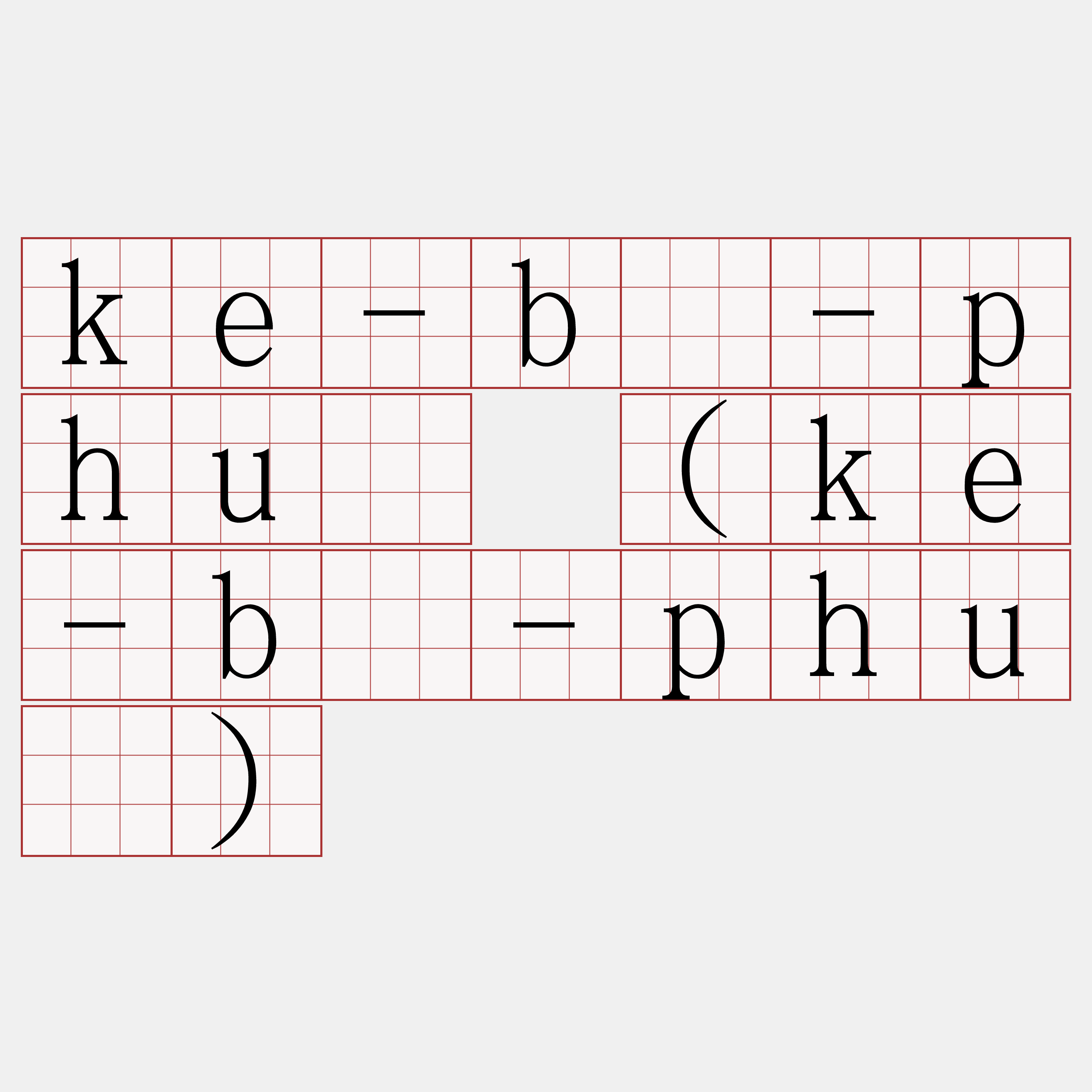 ke-bó-phuê (ke-bú-phuê)